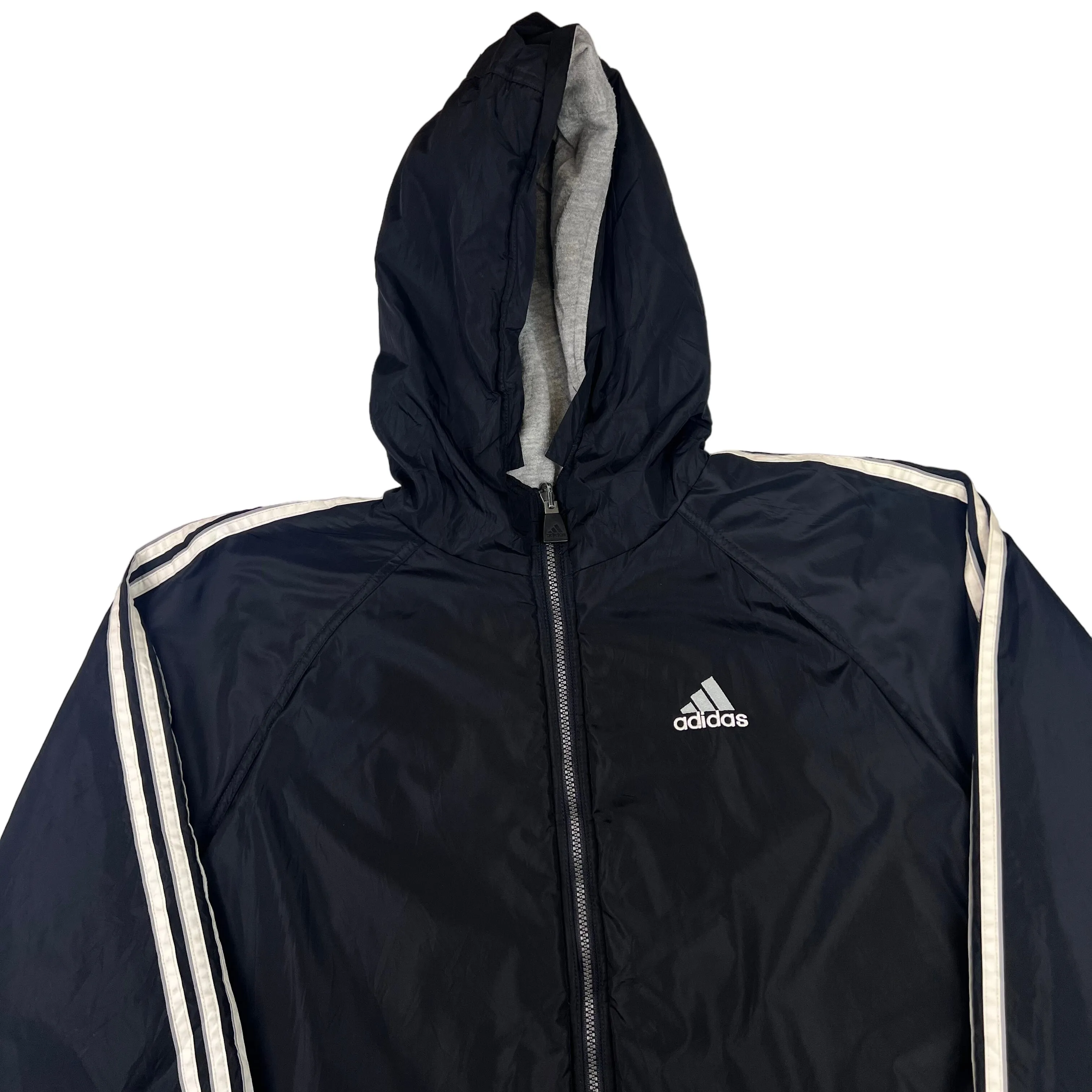 Adidas Reversible Hooded Jacket Black Grey