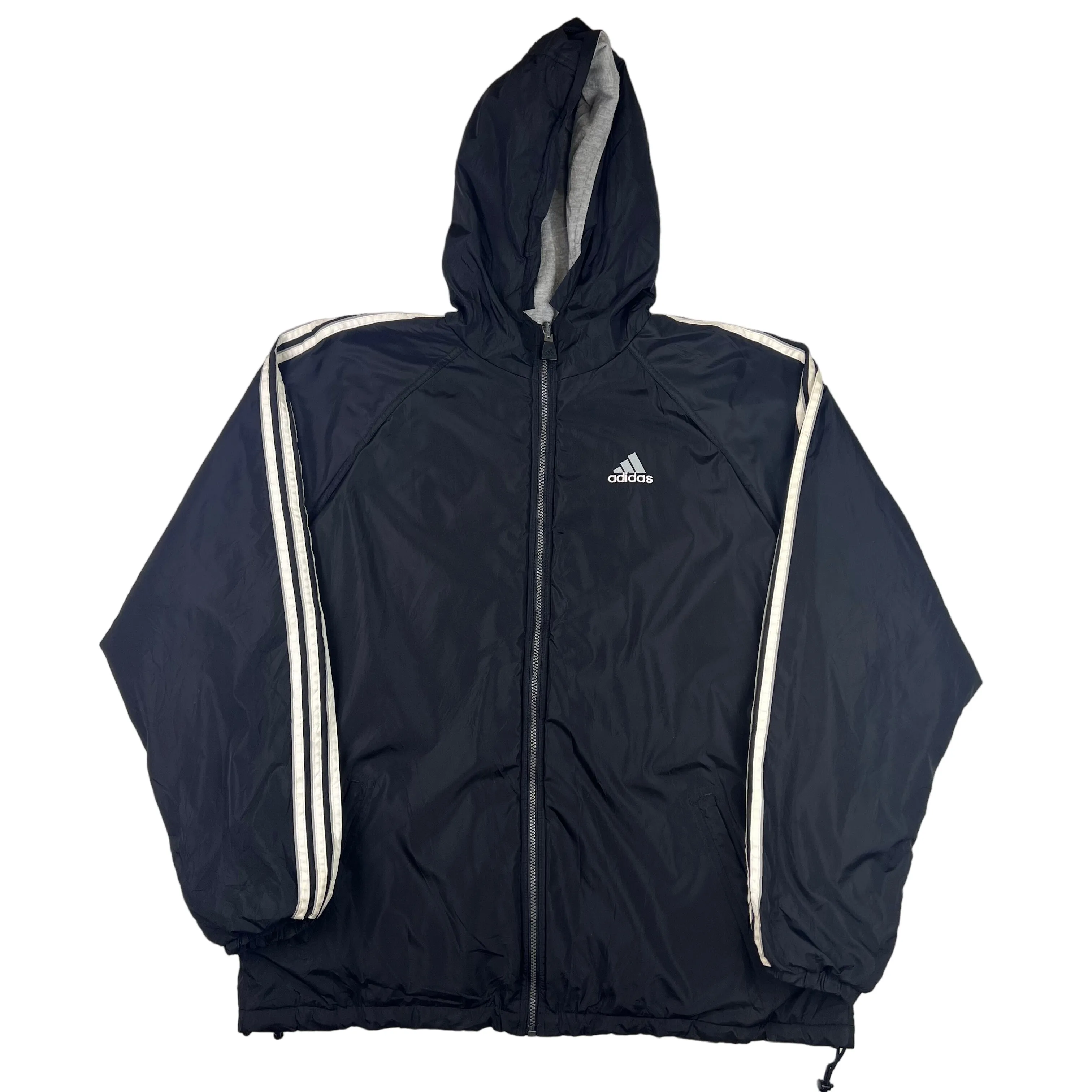 Adidas Reversible Hooded Jacket Black Grey