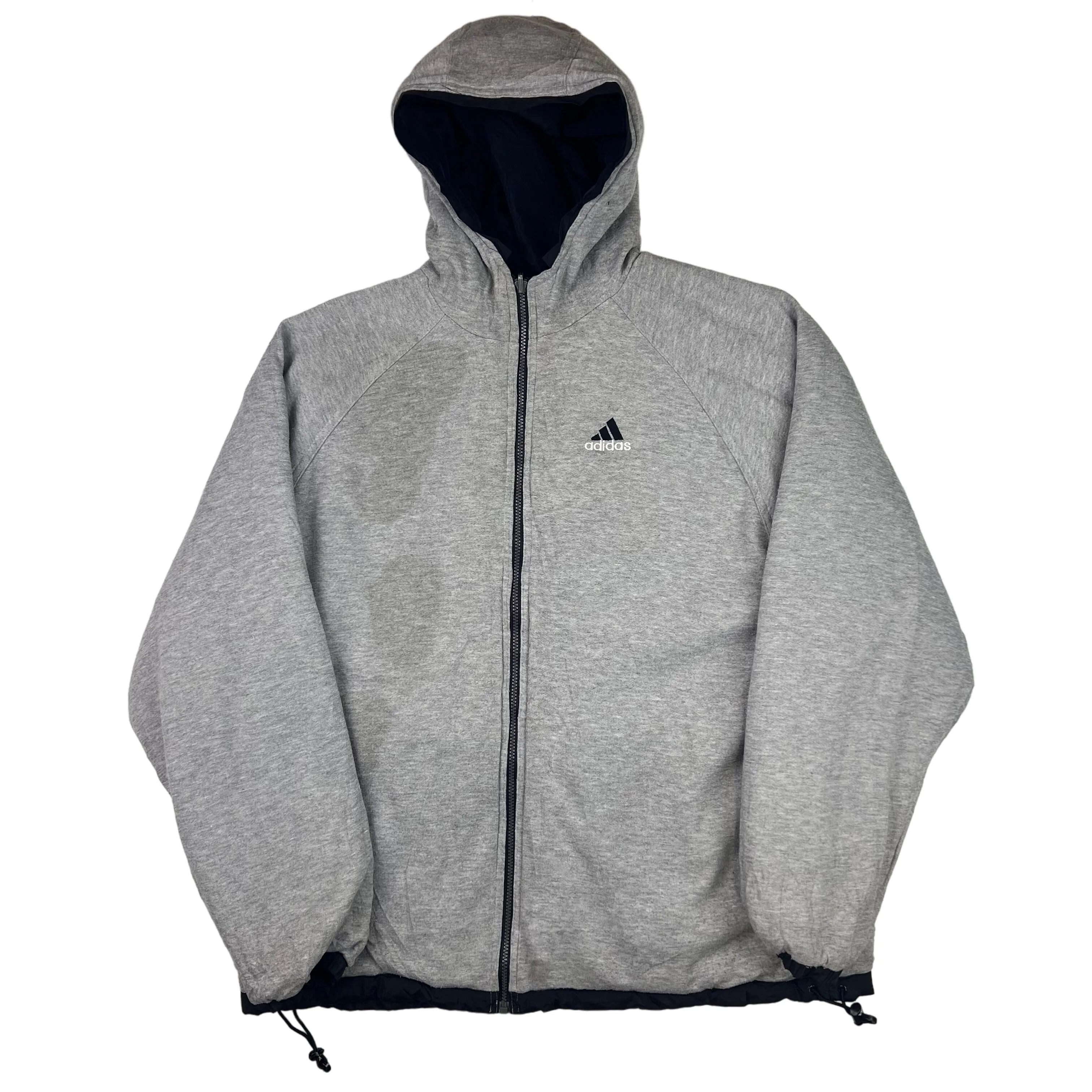 Adidas Reversible Hooded Jacket Black Grey