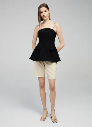 Aria Black Peplum Top