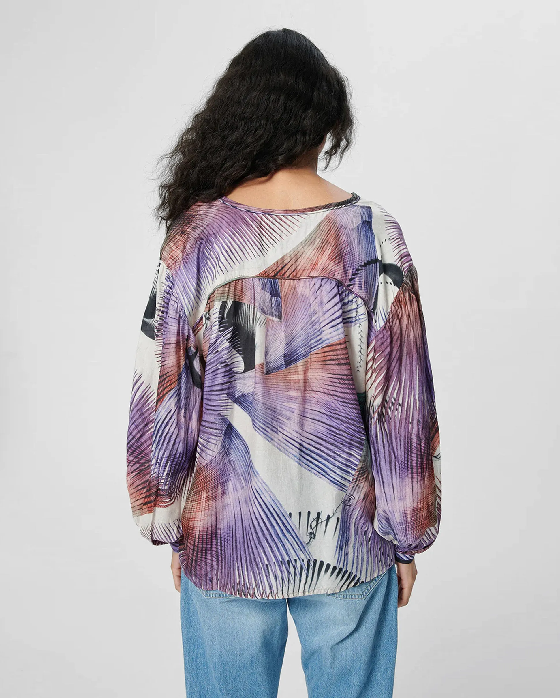 BAMBOO BLOUSE / PALM DYE LILAC