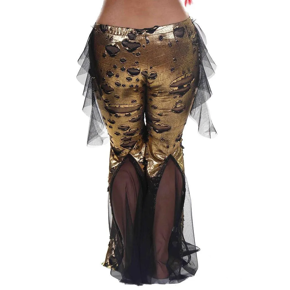 Belly Dance Metallic & Lace Harem Pants | URBAN SHIMMER