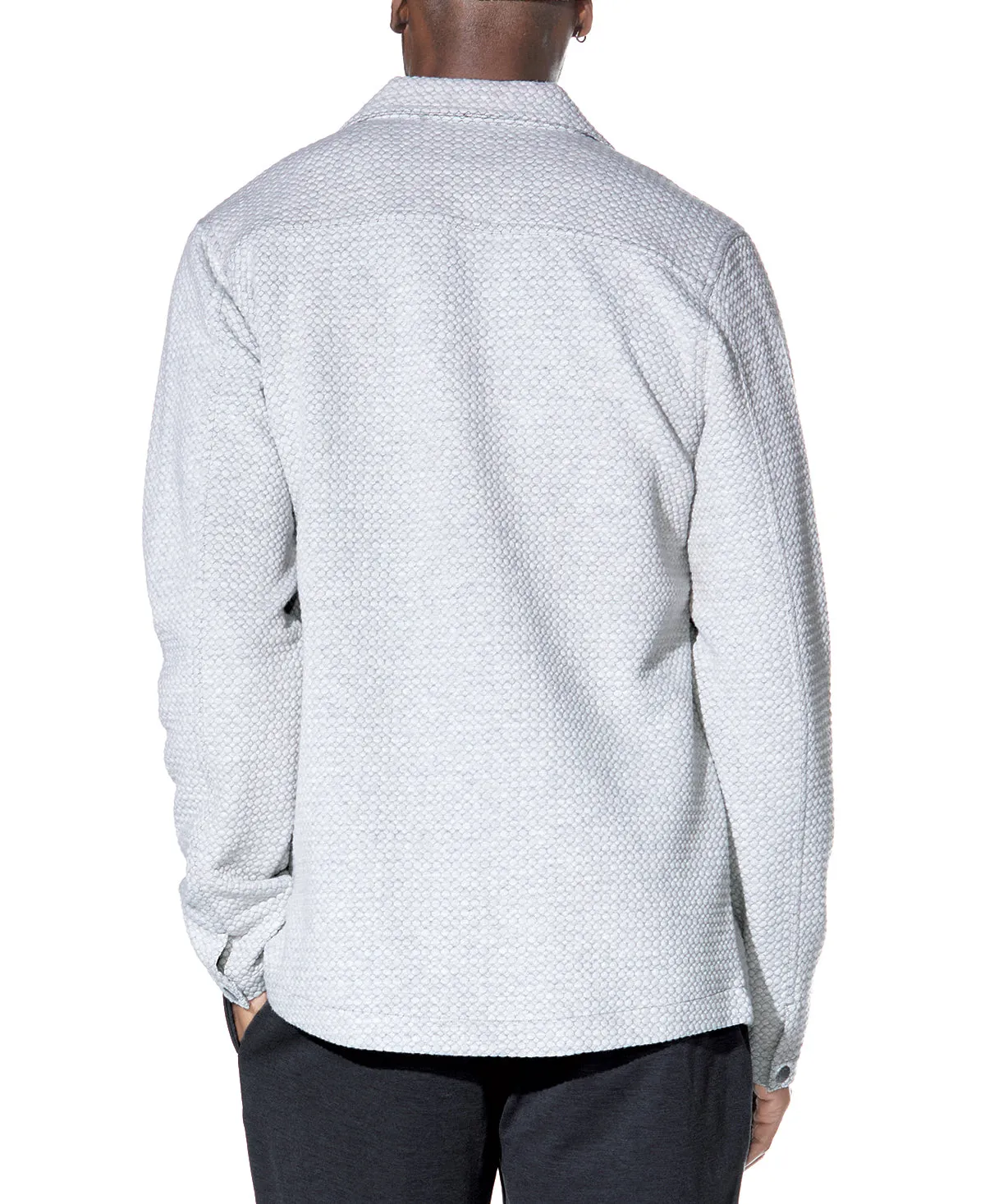 Bennett Knit Shirt Jacket (Heather Light Gray)