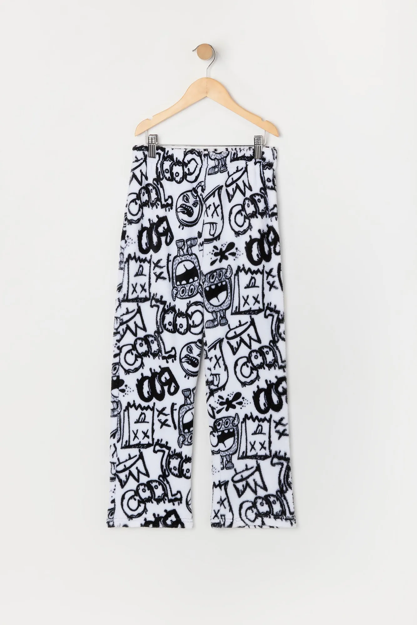 Boys Printed Plush Pajama Pant