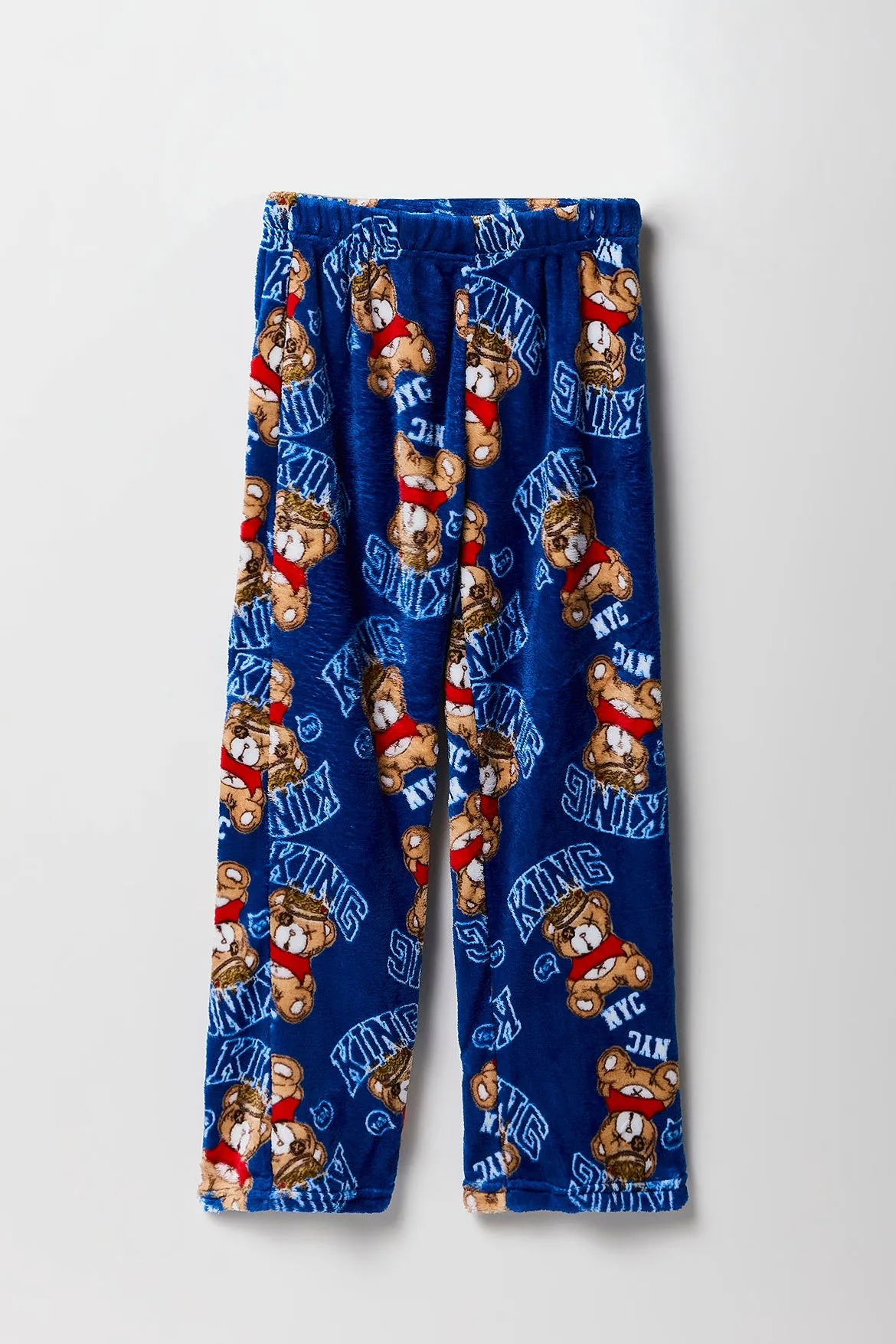 Boys Printed Plush Pajama Pant