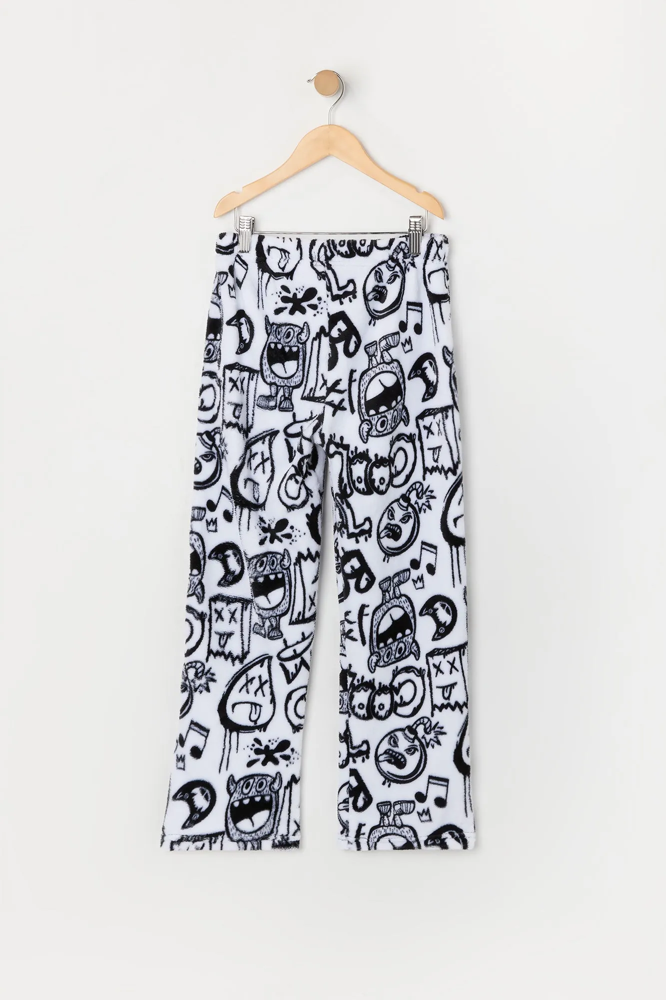 Boys Printed Plush Pajama Pant