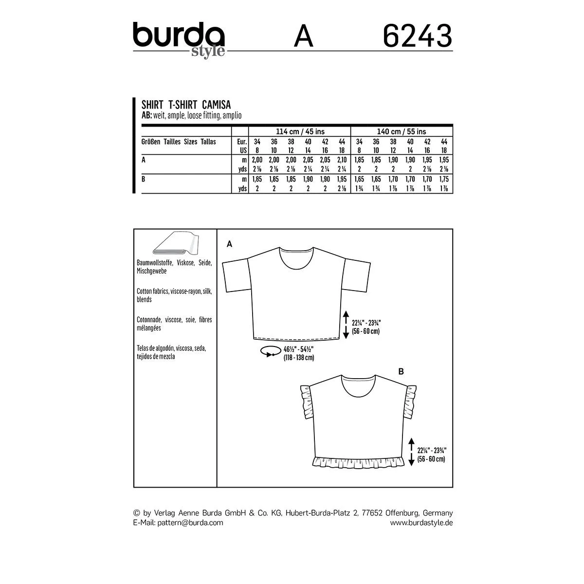 Burda Tops 6243