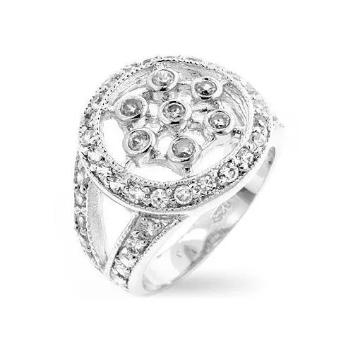 Classic Cubic Zirconia Web Ring