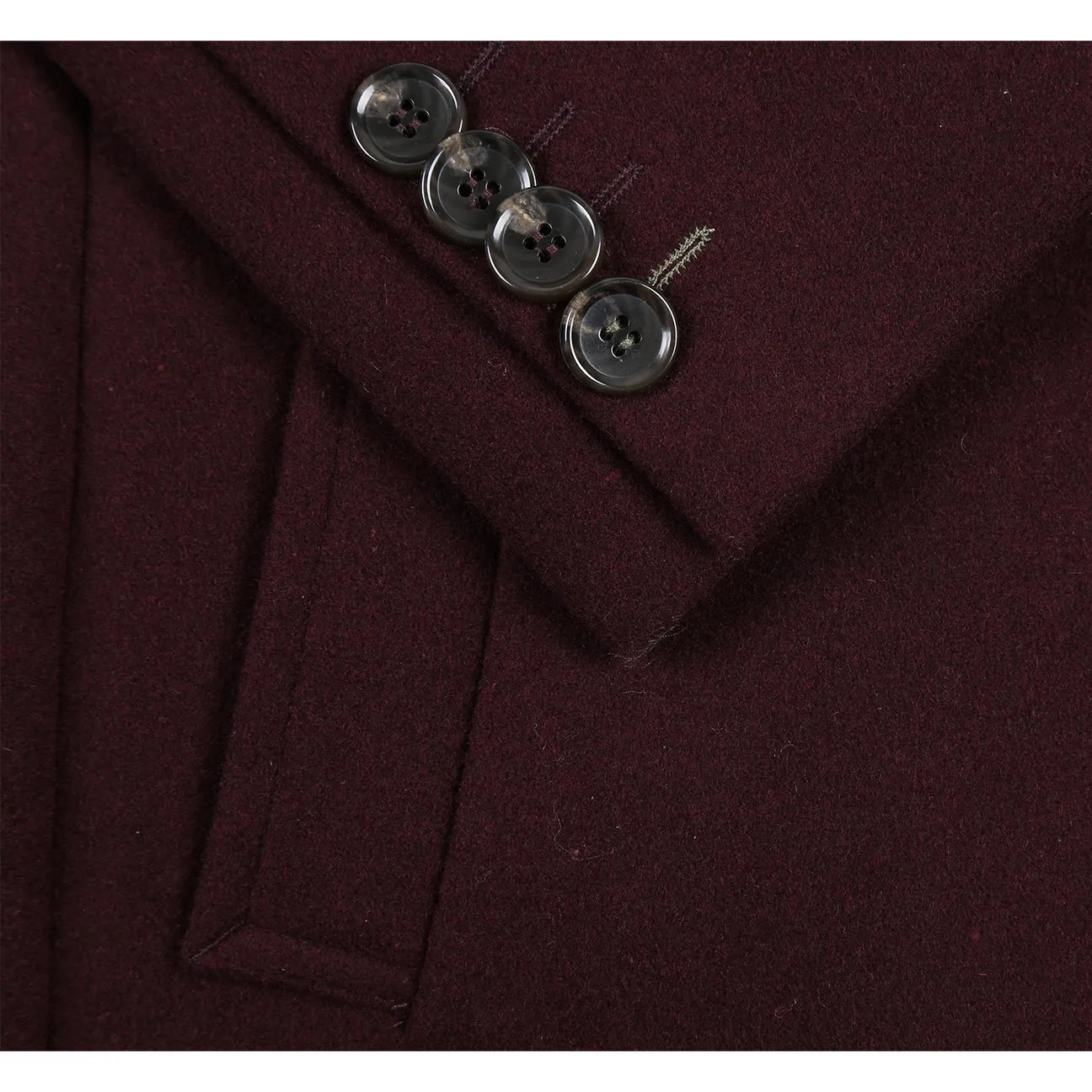 ENGLISH LAUNDRY Wool Blend Breasted Burgundy Top Coat EL53-01-700