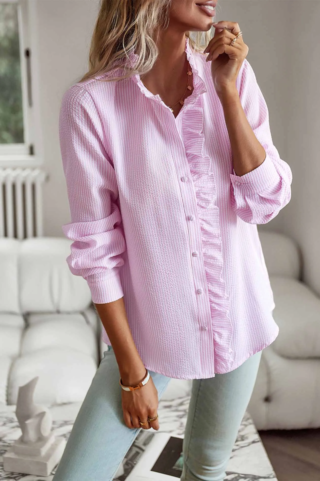 Floral Lace Long Sleeve Blouse