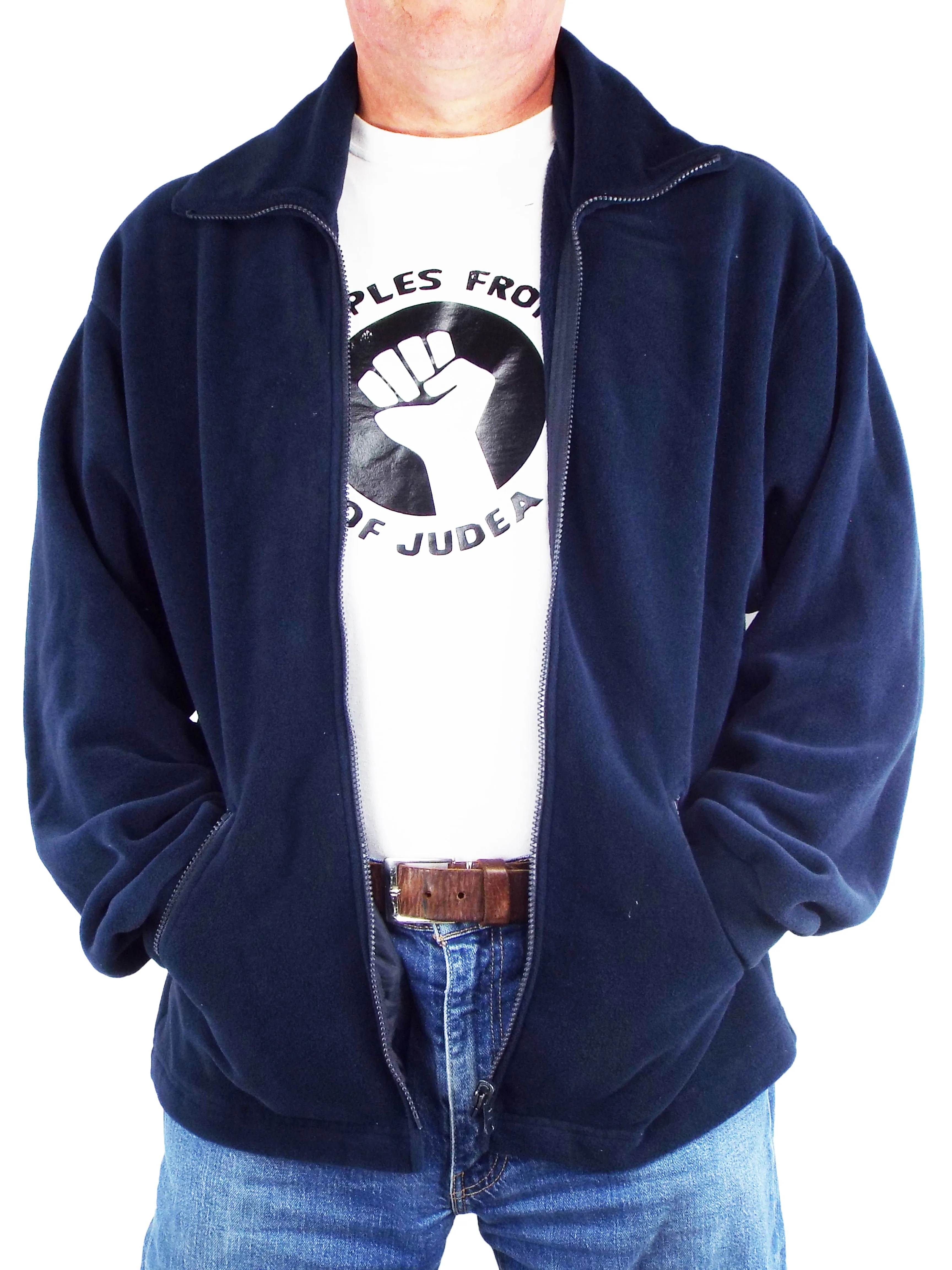 French Dark Blue Fleece - zip front