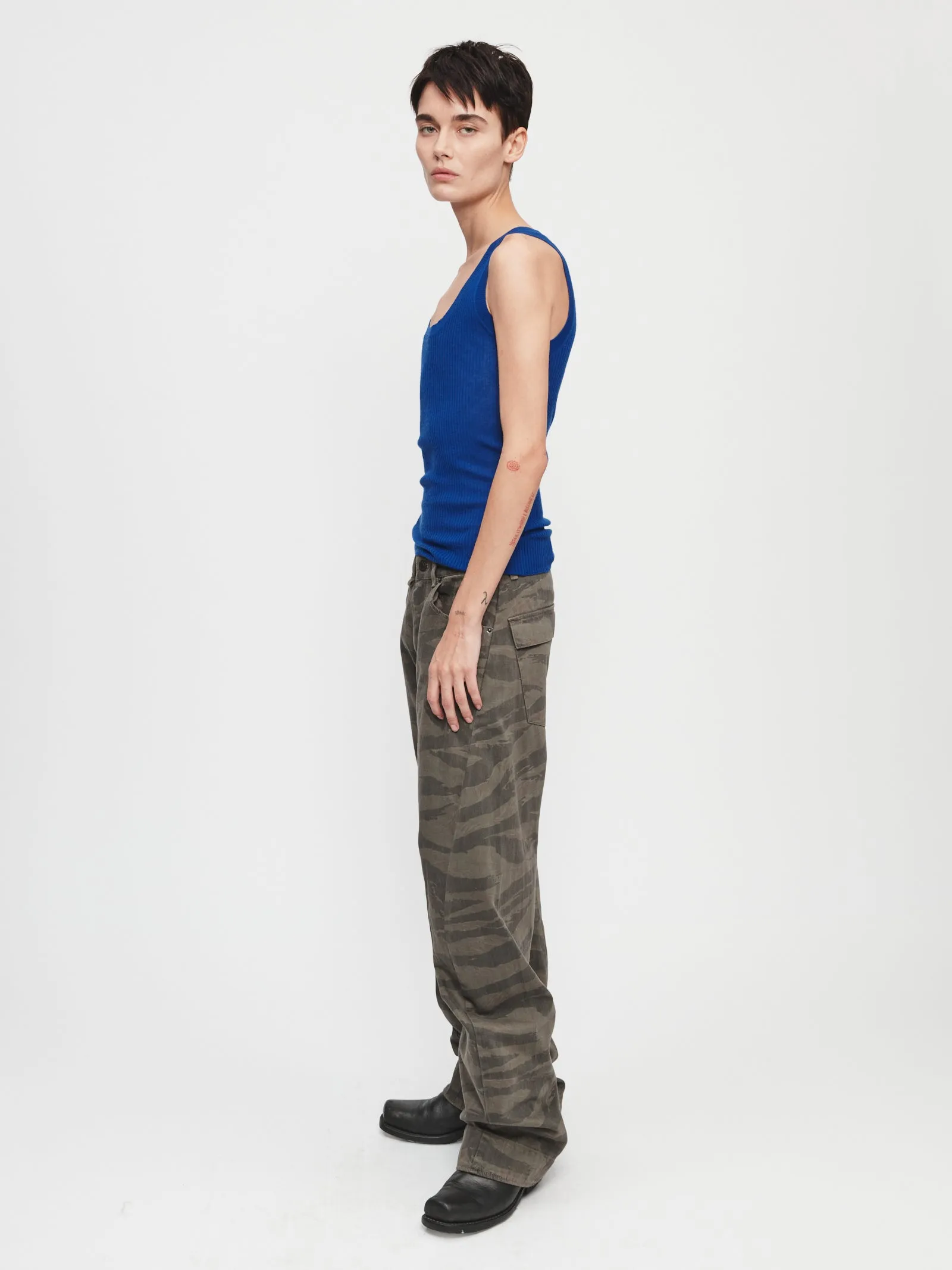 Full Twisted Seam Pant in Bark