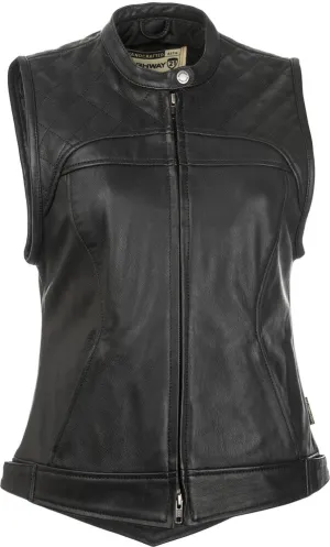 Highway 21 Women's Ava Leather Motorcycle Riding Vest