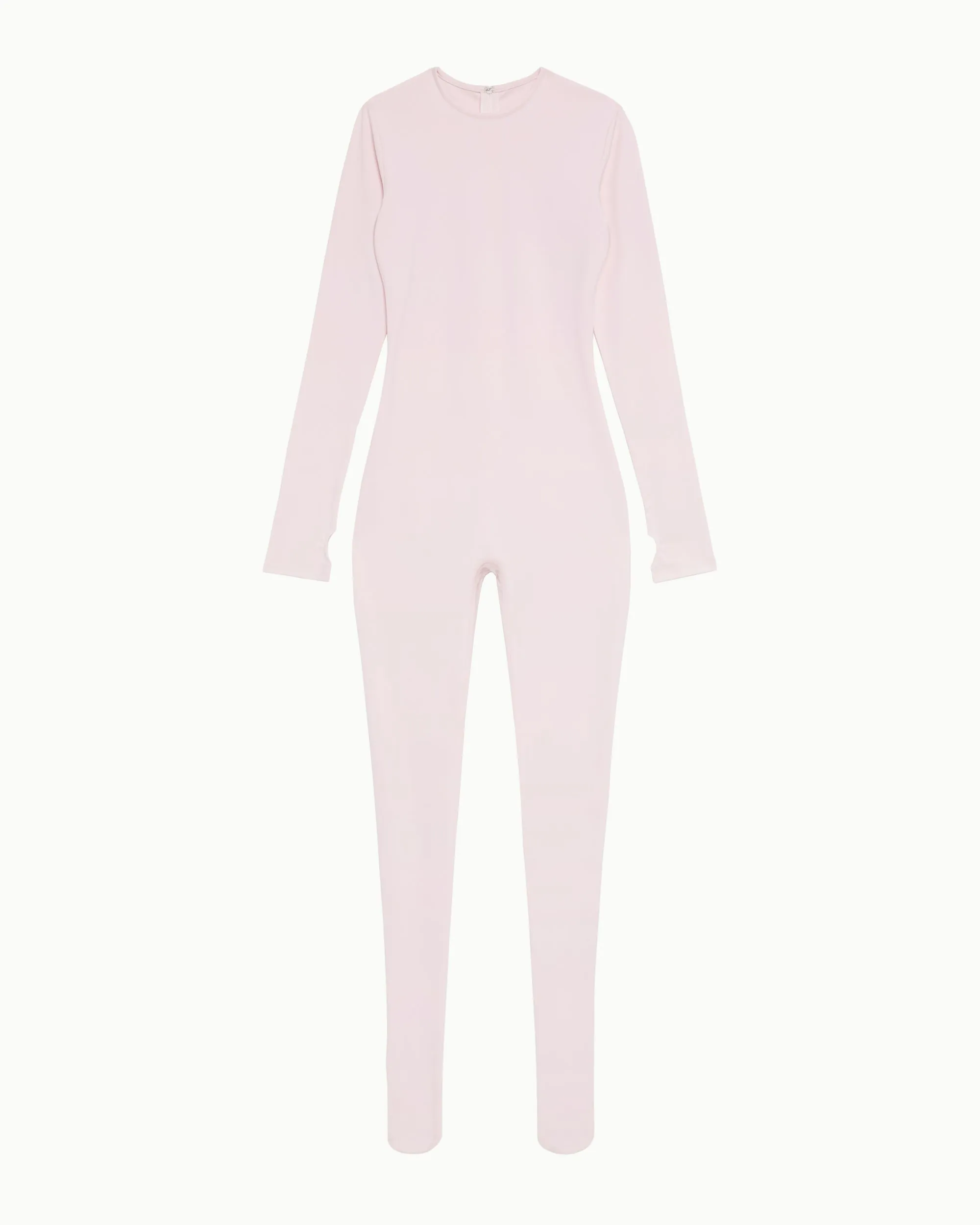 Long Sleeve Footed Catsuit | Powder Pink