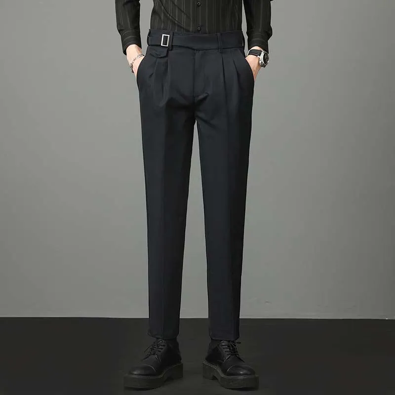 Men's British Retro Business Slim Suit Pants