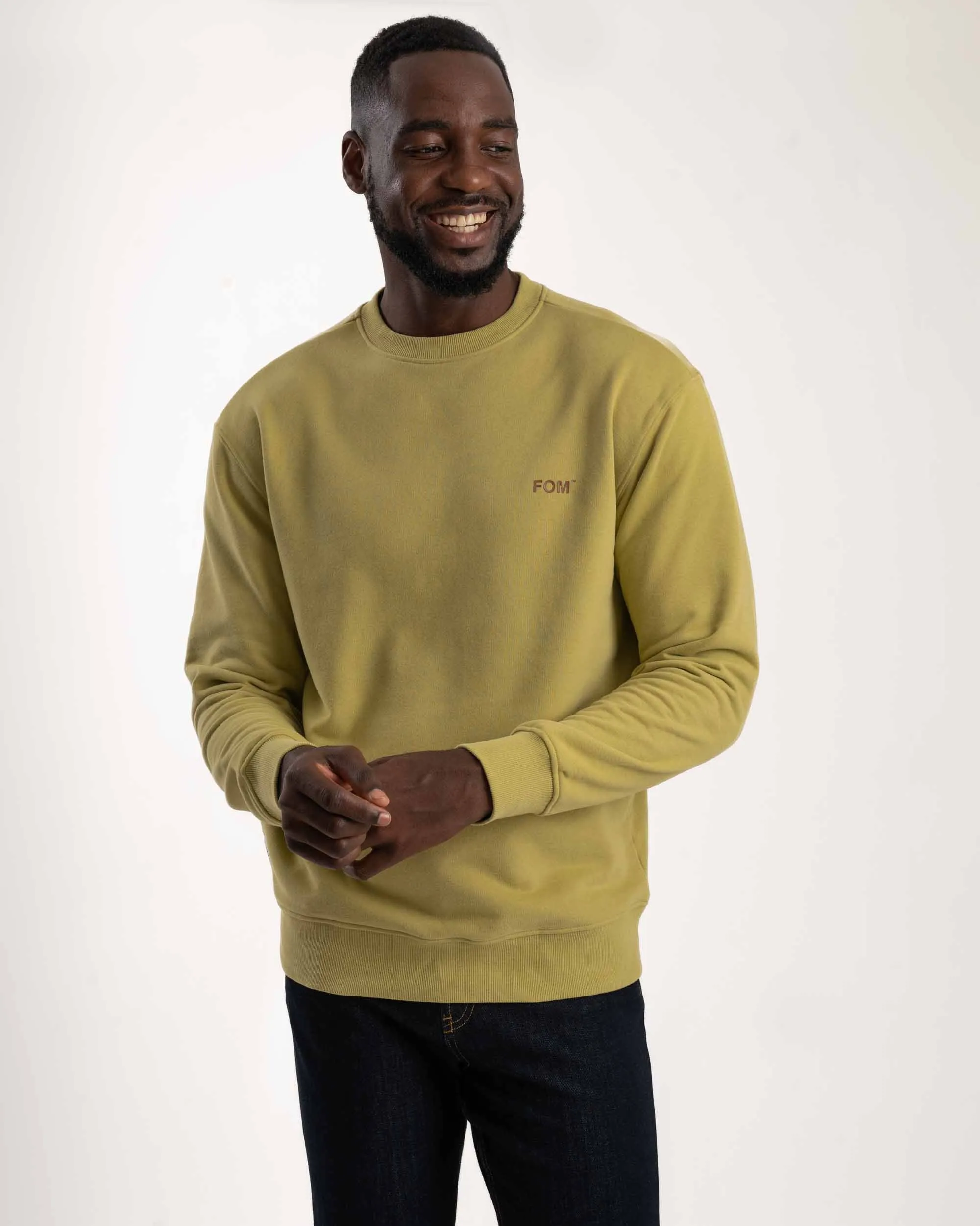 Mens Crew Neck Sweater - Avocado