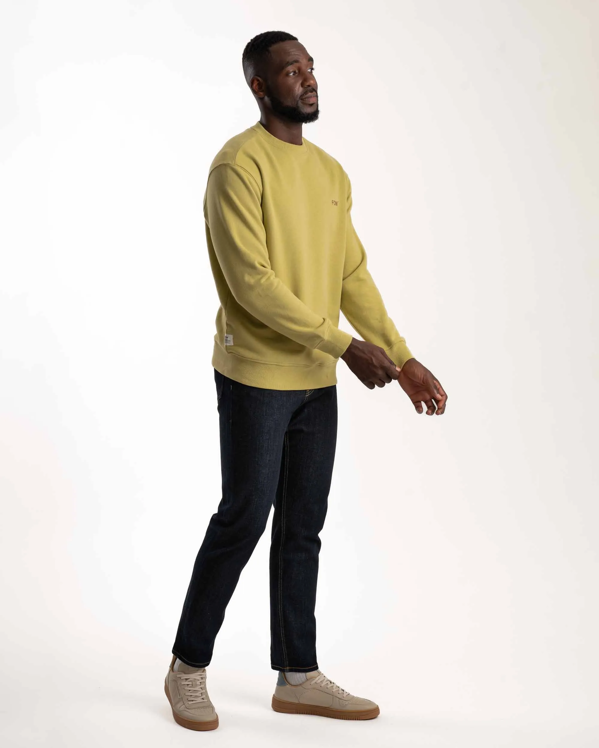 Mens Crew Neck Sweater - Avocado