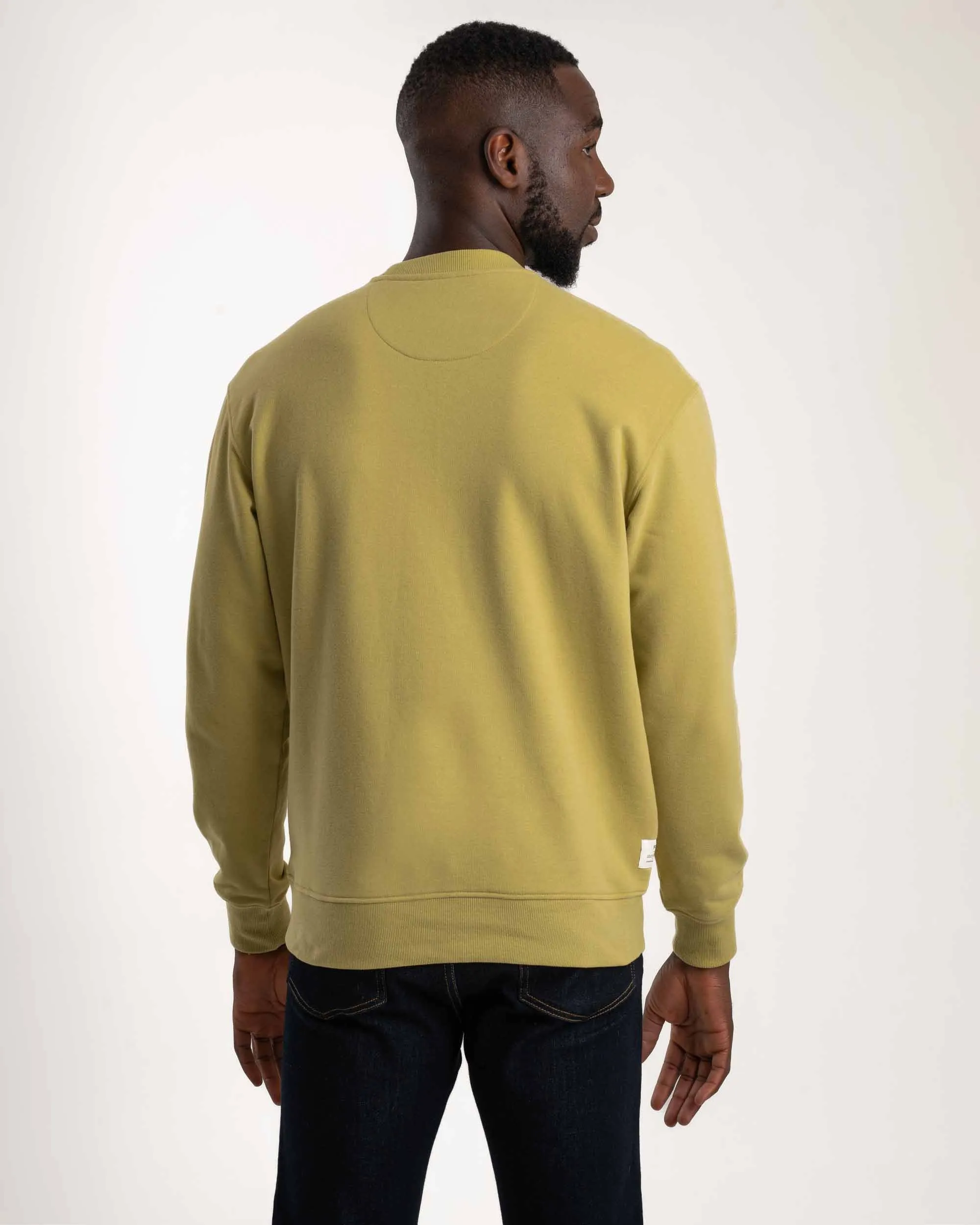 Mens Crew Neck Sweater - Avocado