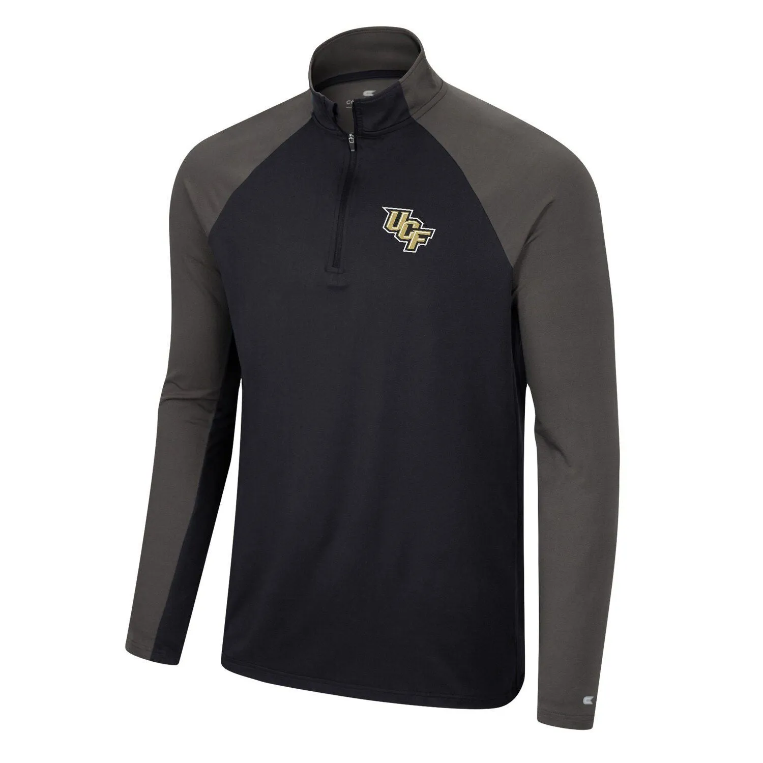 Men's UCF Knights Two Yutes Windbreaker Black/Grey Raglan Quarter Zip Colosseum