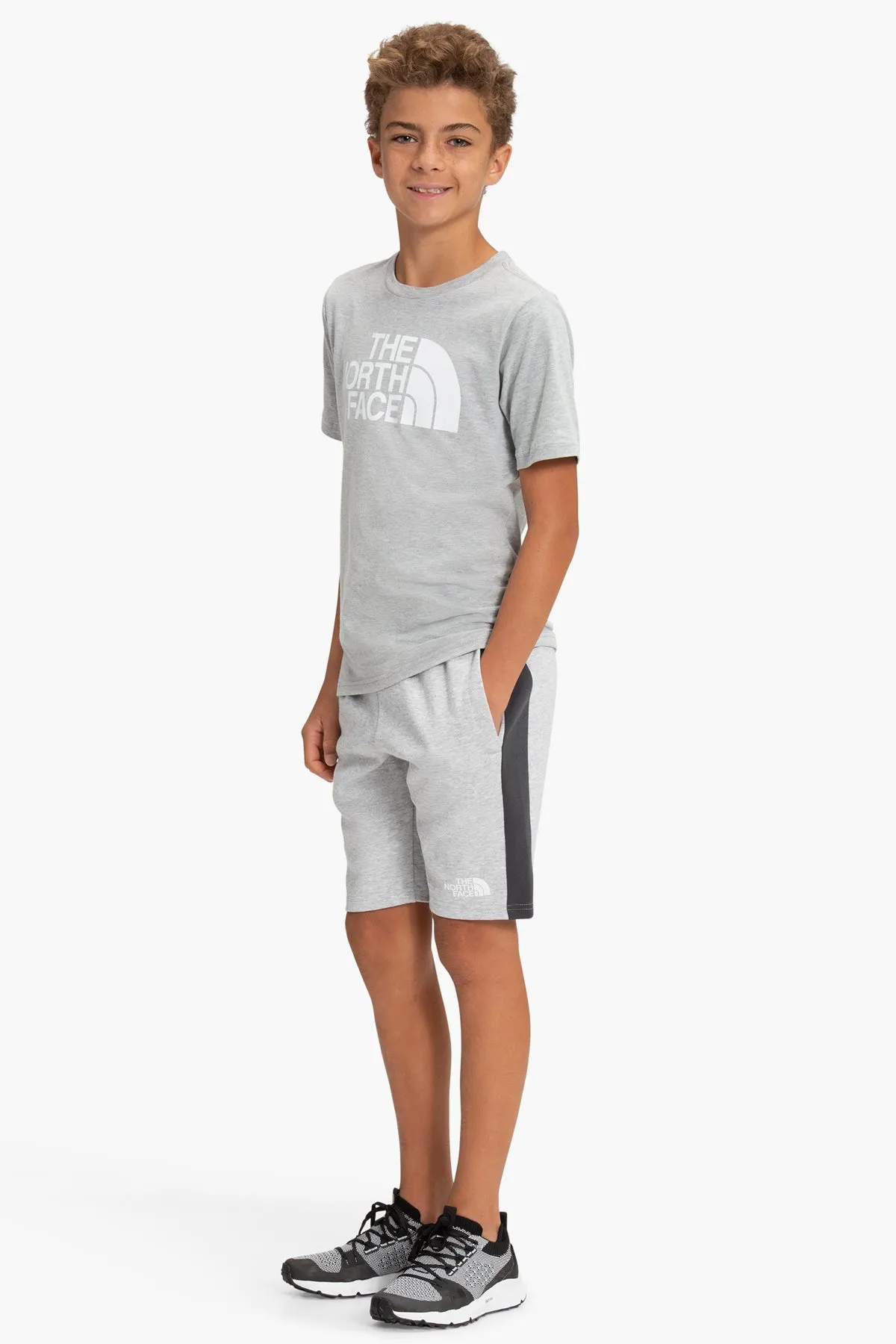 North Face Athletic Boys Shorts - Light Grey Heather