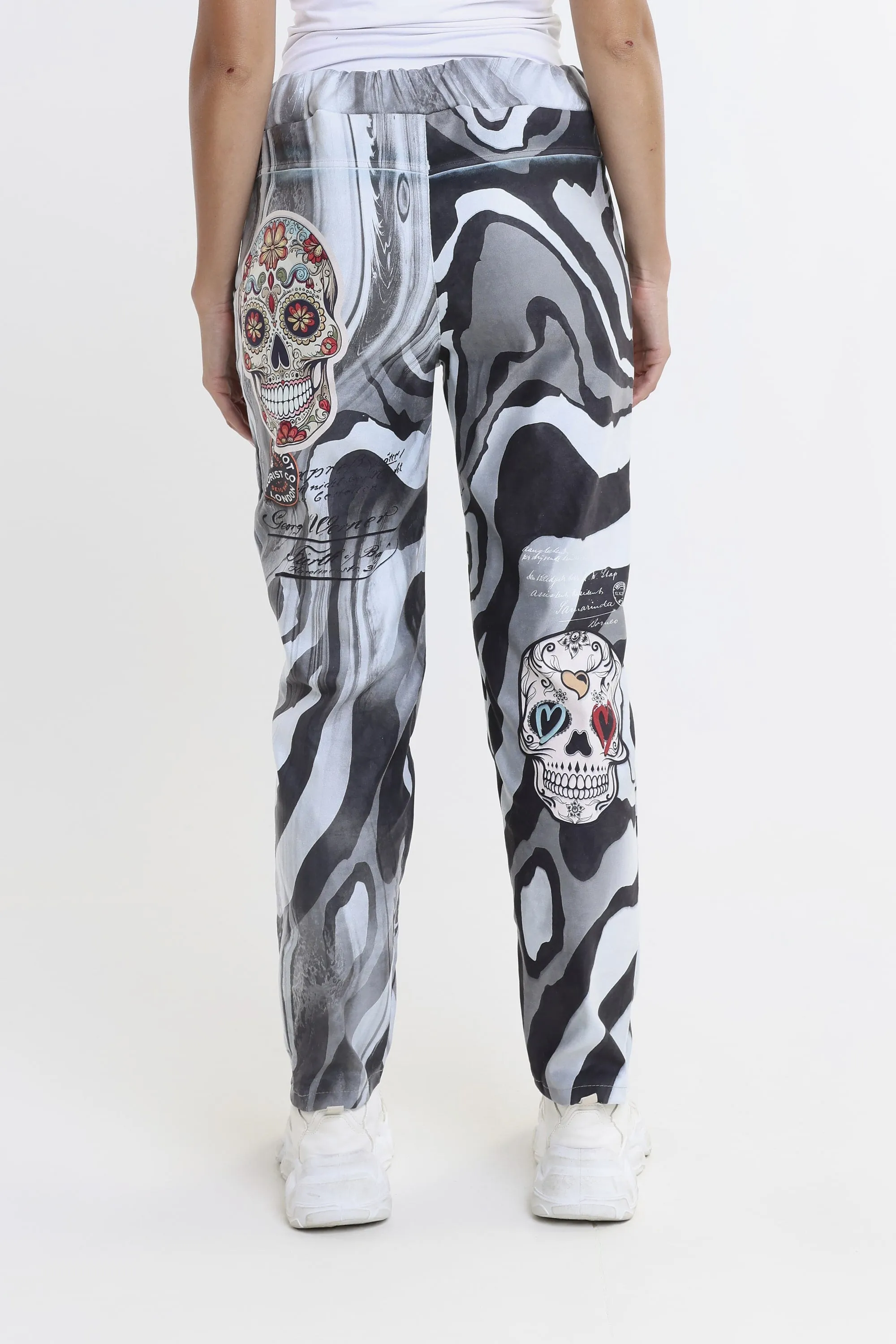 Skull Sonya Sueded Drawstring Pant (PL610H)