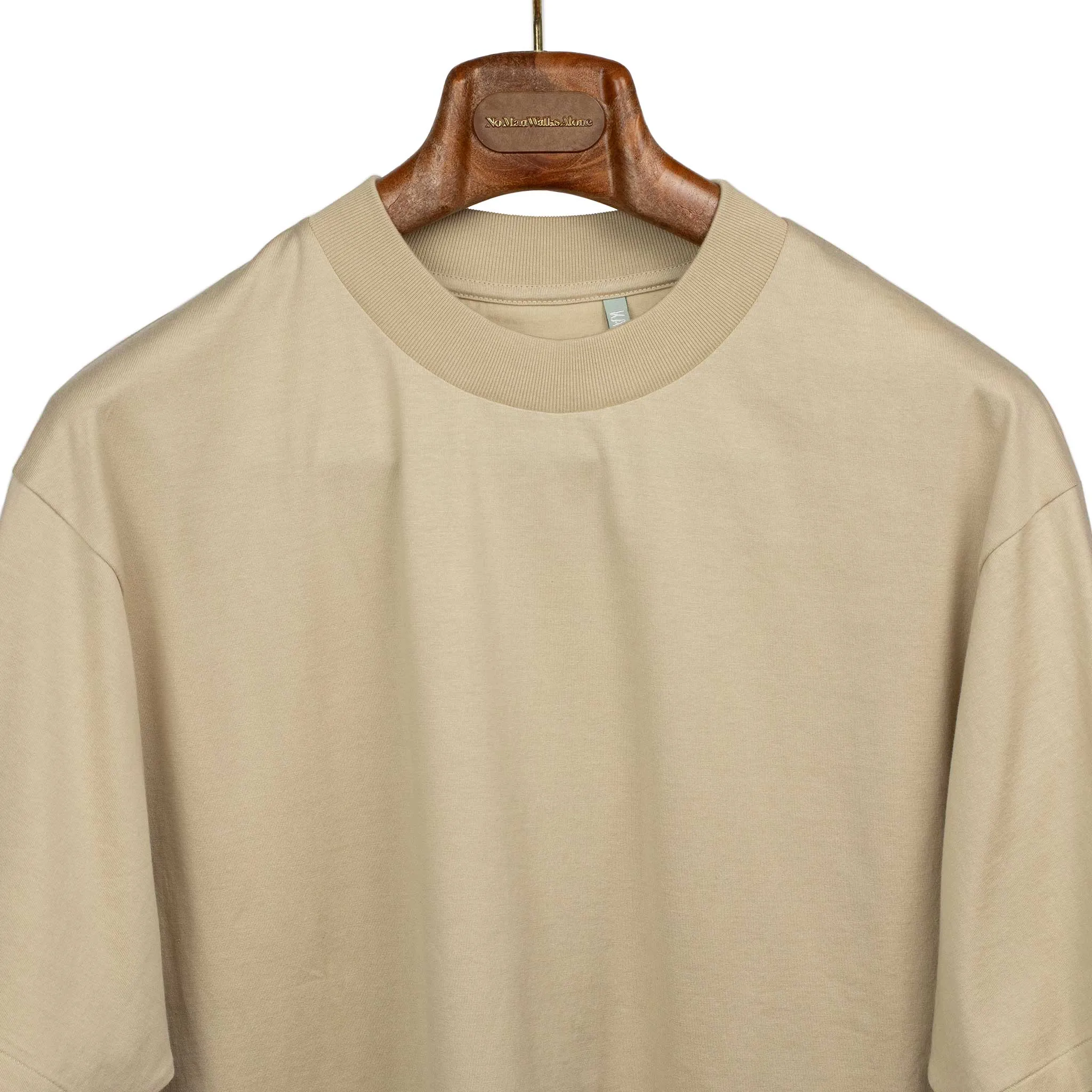 Suvin Supima tee light in beige cotton