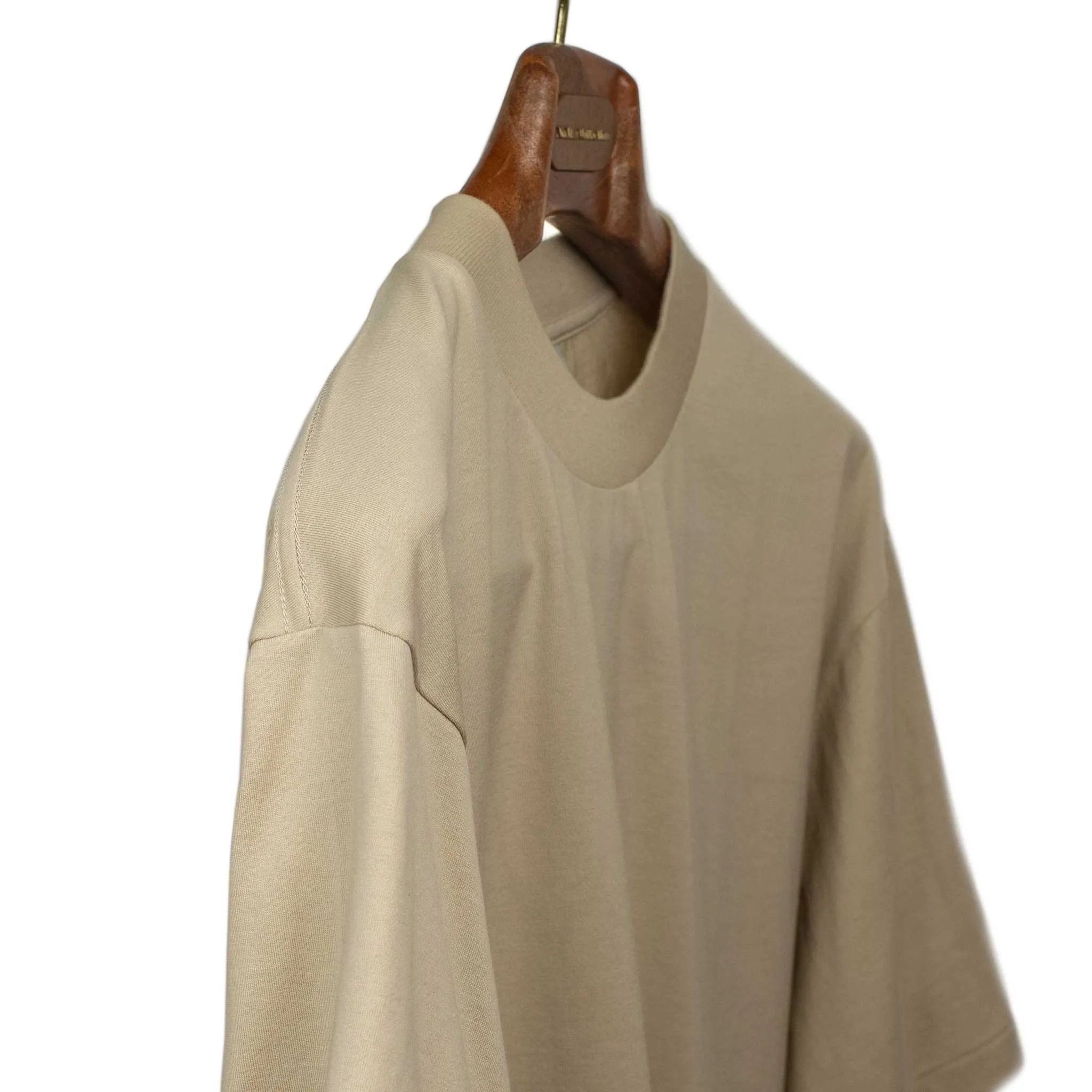 Suvin Supima tee light in beige cotton