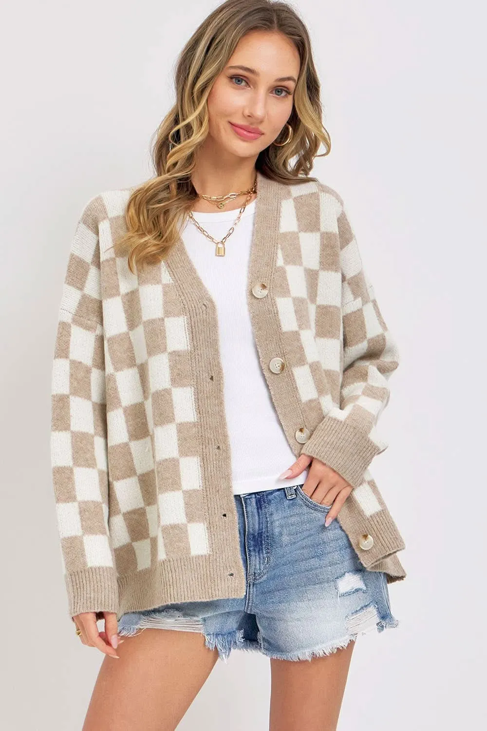 Taupe Everyday Sweater Cardigan