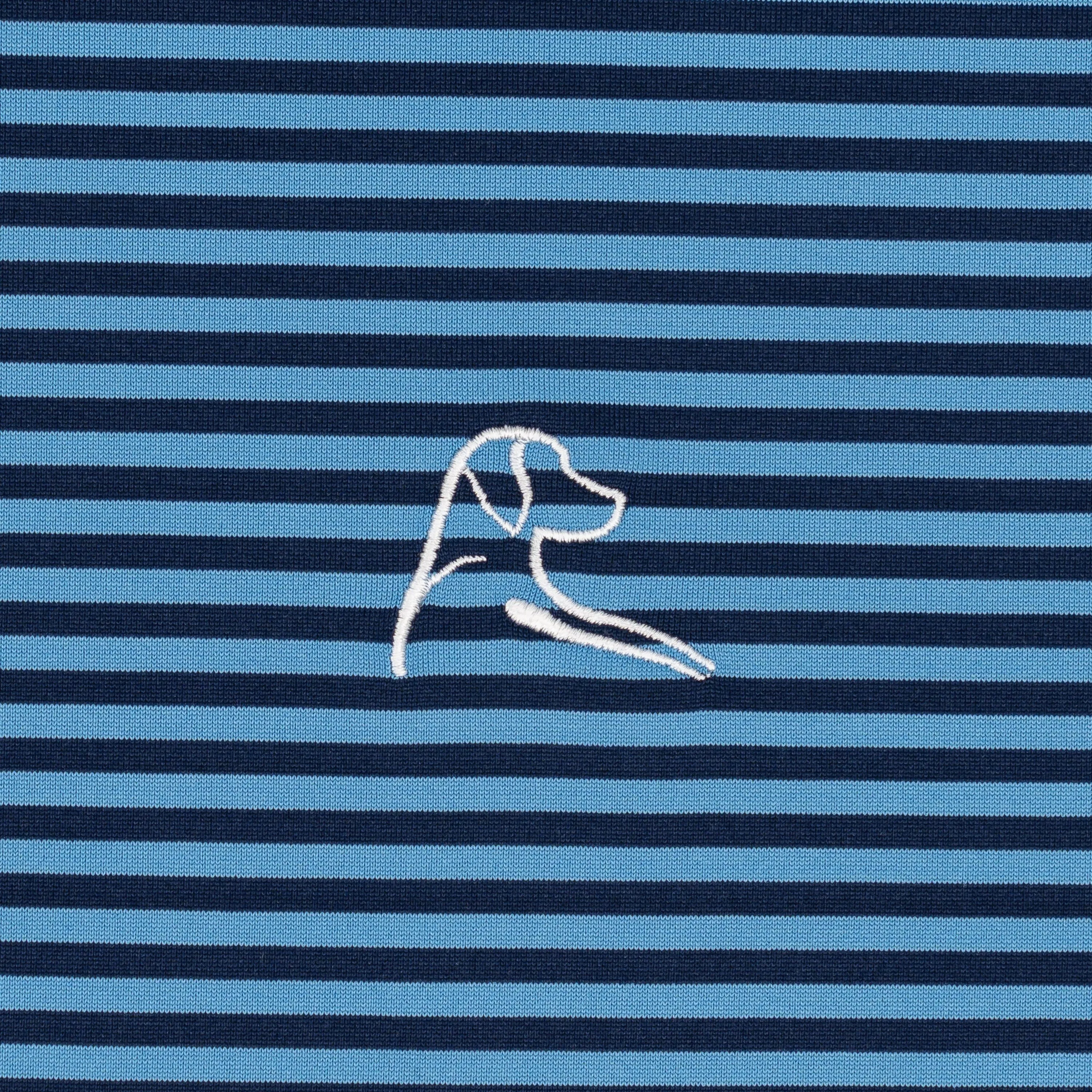 The Birdie Stripe | Performance Polo | The Birdie Stripe - Highcountry Blue/Fleet Navy