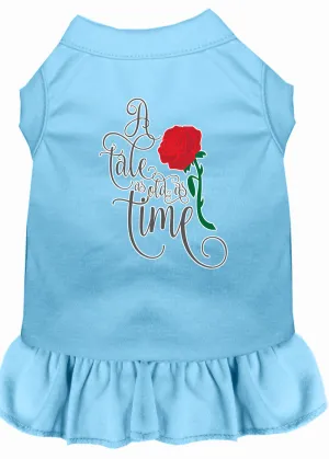 Timeless Tale Screen Print Dog Dress Baby Blue Med