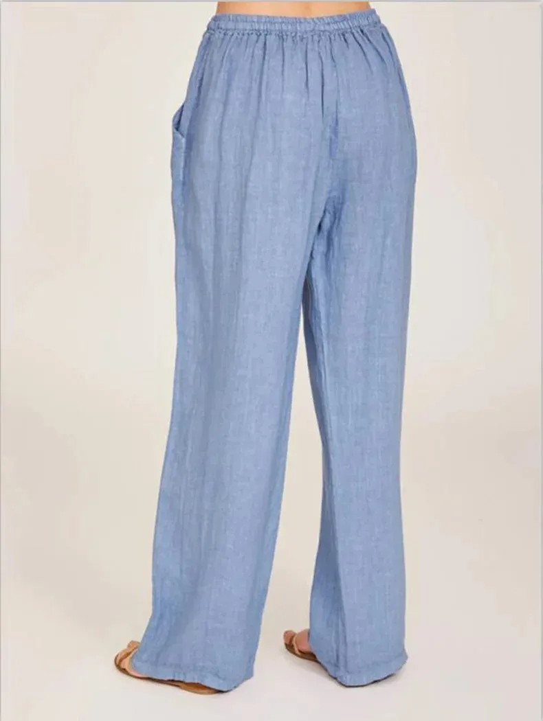 Trendy Loose-Fit Casual Cotton-Linen Pants for Women