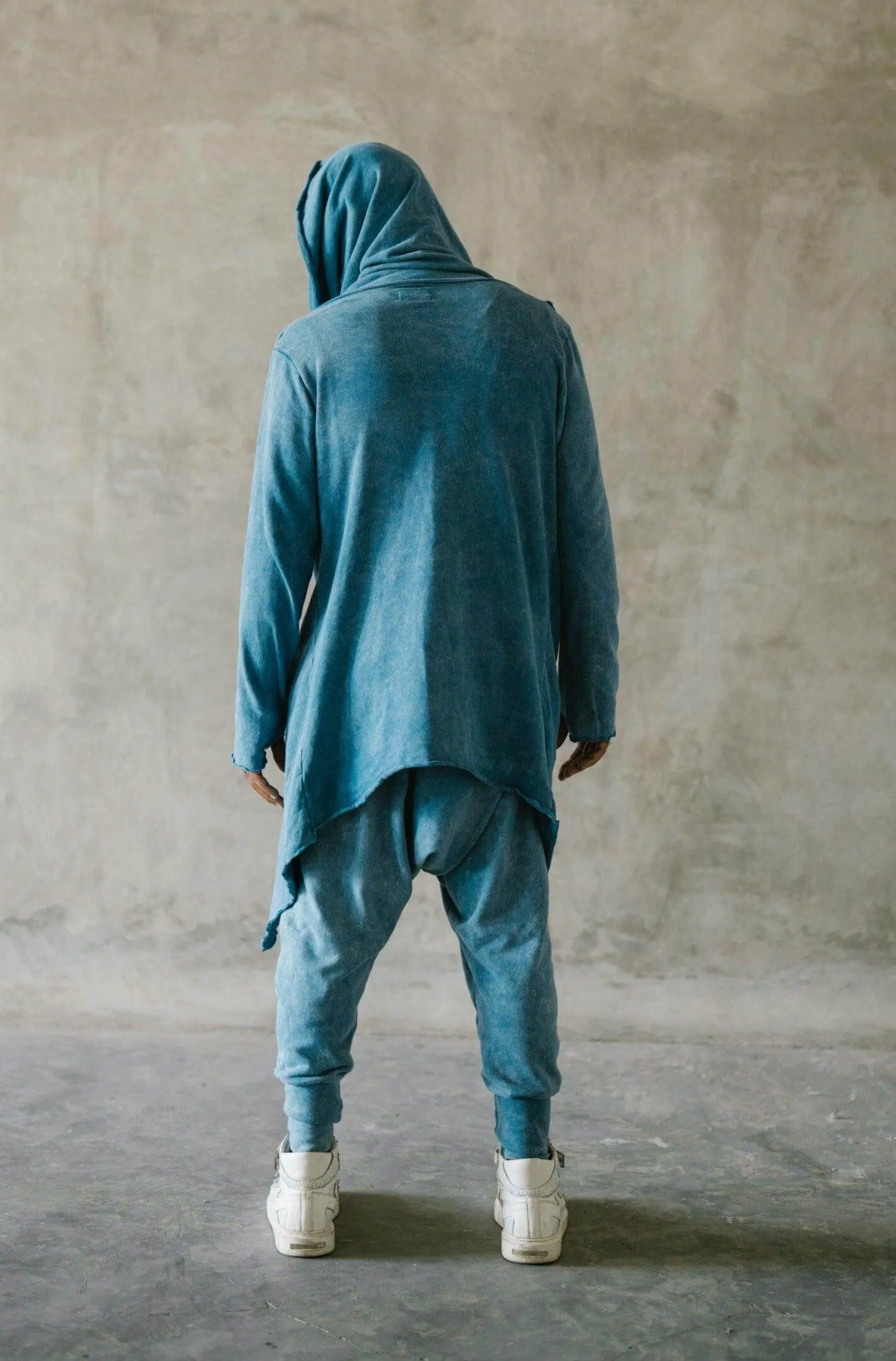 URBAN Ninja - Blue Stonewash Cotton Harem Pants