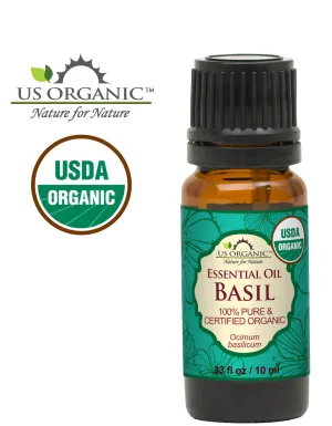 US Organic  Basil Essential Oil, 100% Pure Certified USDA Organic